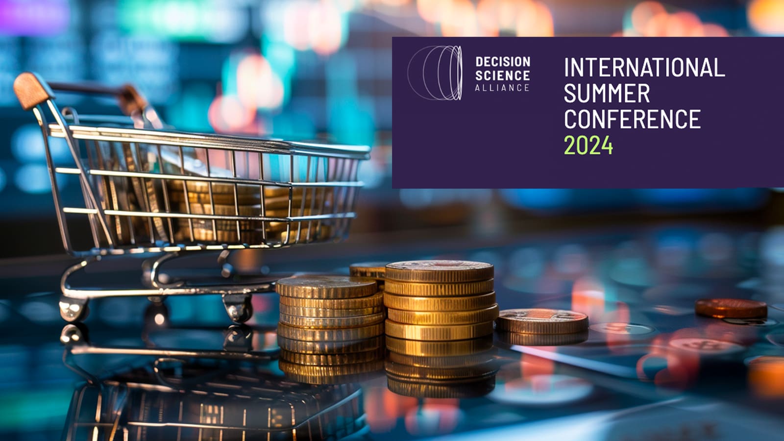 Cover International Summer Conference 2024 and in the background a shopping trolley