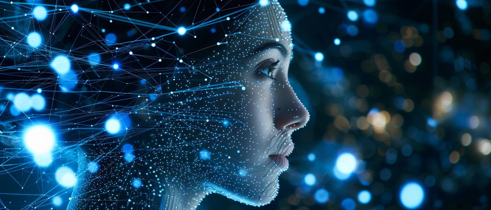 Woman's face in profile