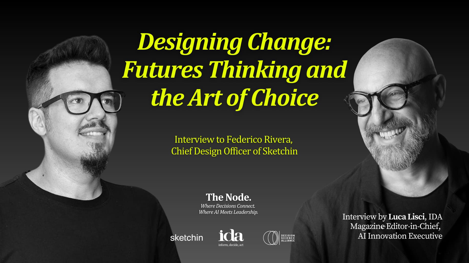 Cover of the podcast The Node with the photos of Luca Lisci and Federico Rivera